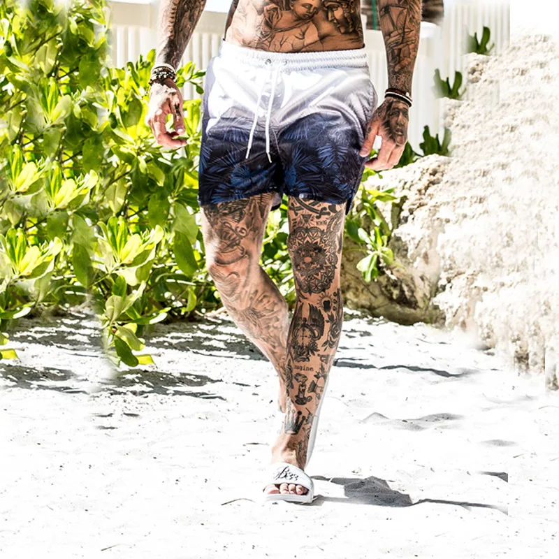 

2019 New Style Spring And Summer Sports And Fitness Shorts Men's Trend Casual Gradient Light Board Shorts