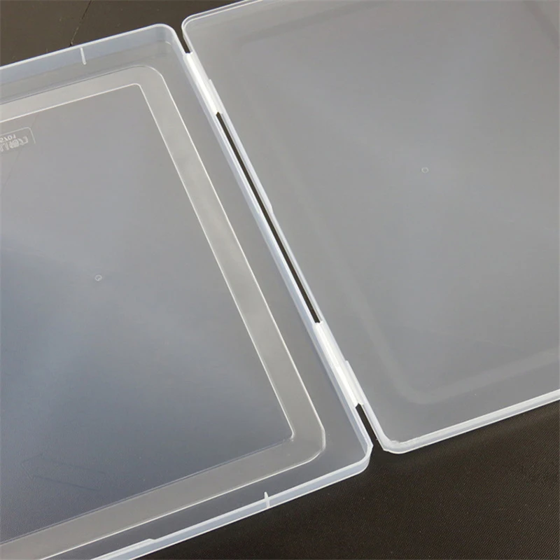 A4 Ultra-thin Portable Transparent File Box Travel Journal Document Test Paper Storage Box Office Archive File Storage Box storage box,file folder