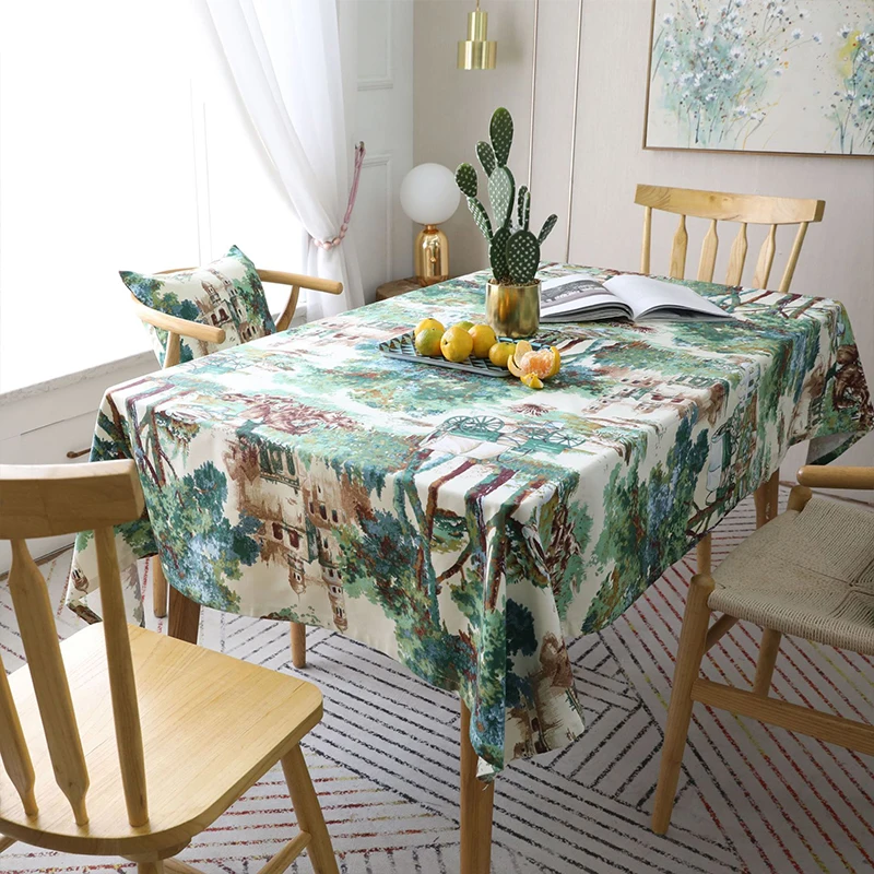 

Bohemia Tablecloth For Dinner Rectangular Tablecloth With Tassel Home Kitchen Decor Linen Table Cover Dot Party Manteles