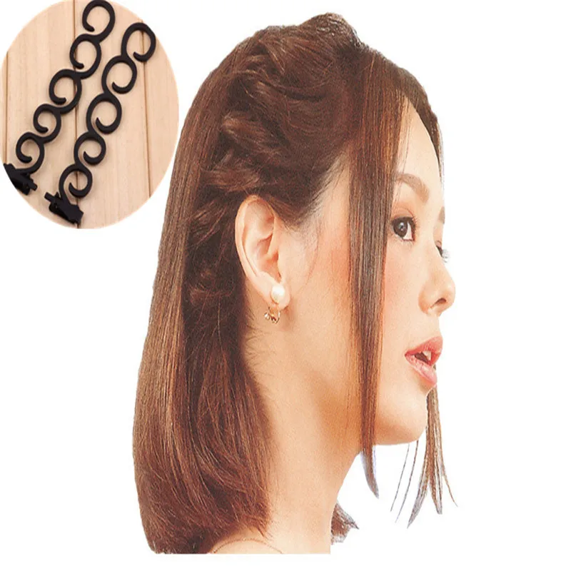 

2Pcs Fashion Women Magic Hair Twist Centipede Styling Braid Clip Stick Bun Maker DIY Tool Hair Accessories Girls Braiders