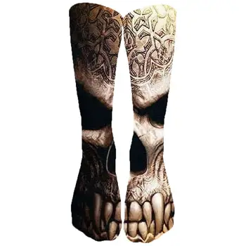 

KYKU Brand Skull Socks Women Punk Stocking Printed Skull Socks Animal Tattoo Sock 3d Ladies socks Casual Hip Hop New Big Size