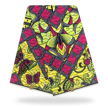 

Africa Print Fabric 6yard Real Dutch Wax African Ankara 100% Cotton Print for Dress Making & Craft YBGSW-107
