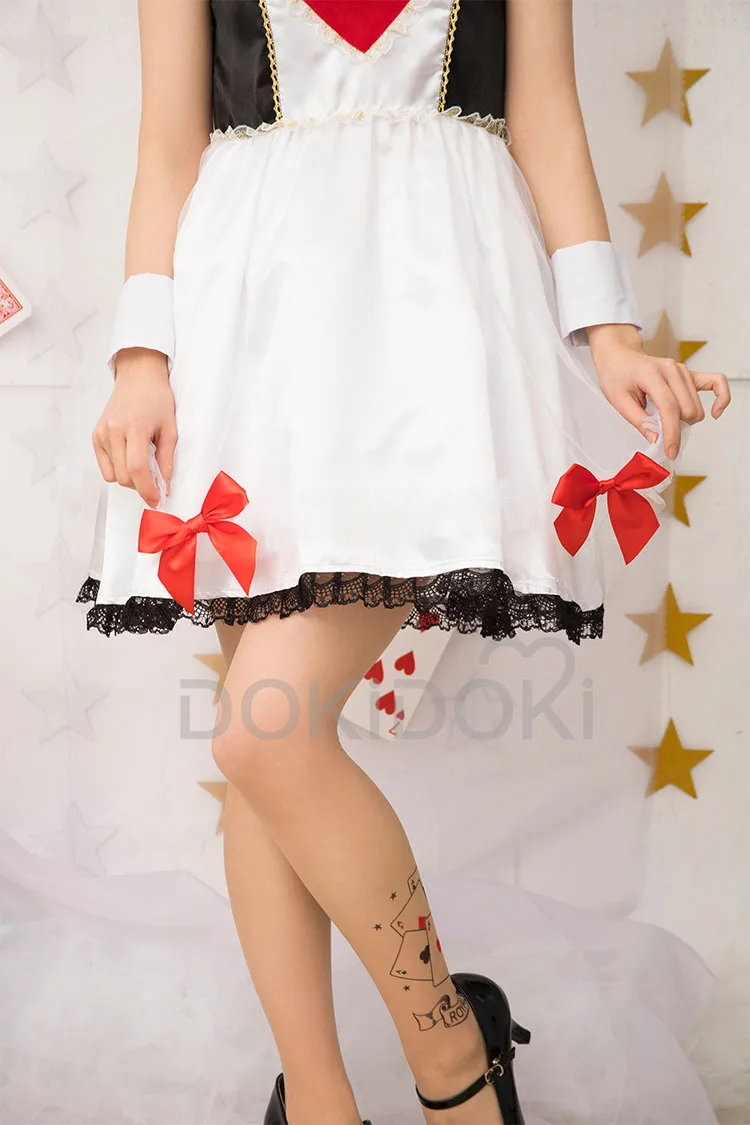 DokiDoki Хэллоуин Косплей Костюм для женщин кролик Девушка Платье милое белое платье для женщин Хэллоуин Косплей Костюм
