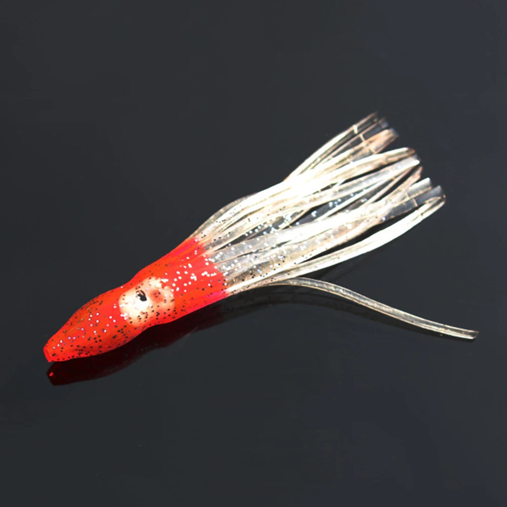 New 5Pcs/pack 8cm Colorful Fishing Lures Set Combo Squid Octopus Baits Skirt Lure Trolling Bait Fishing Soft Lures