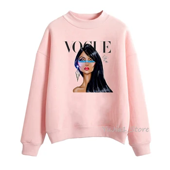 

Vogue tracksuit winter pink cute hoodie woman hoddie harajuku sweatshirt women kawaii moletom DIY custom pullover streetwear