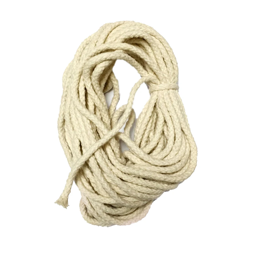 10m Natural Cotton Rope Twisted Braided Cord String for DIY Craft Decor 5mm