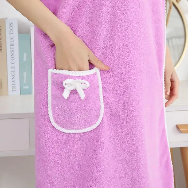 Women's Microfiber Wearable Bathrobes, Soft and Skin-Friendly Absorbent Bath Towels, Home Textiles, Bathroom Sauna Towels