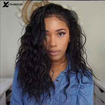 

XINHAOZE Brazilian Full Lace Remy Human Hair Wigs With Baby Hair Deep Wave Bleacked Knots For Women