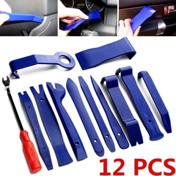 

12 PCS Hand Tools Car Audio Maintenance Kit Car Decoration Repair Panel Remover Pry Bar Car Dashboard Radio Door Decoration