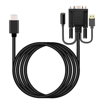 

1080P HDMI to VGA Female Adapter Converter Cable o Patch Cord For Computers TVs Stereos Etc 1M