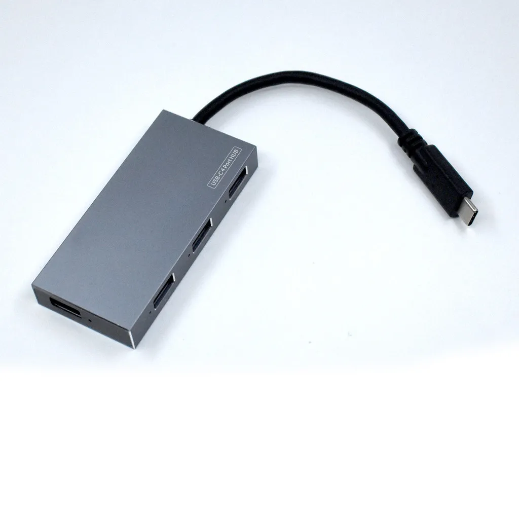 4-портовый USB C концентратор портативный концентратор USB Type C адаптер с 4 портами USB 3,0 Поддержка Book Pro/Google Chromebook Pixel/Ноутбуки