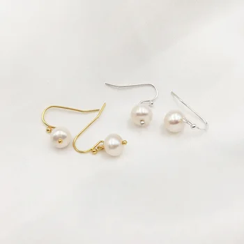 

Freshwater Baroque Pearl Drop Earrings For Women Wedding Dangle Earrings Luxury Fine Party Jewelry