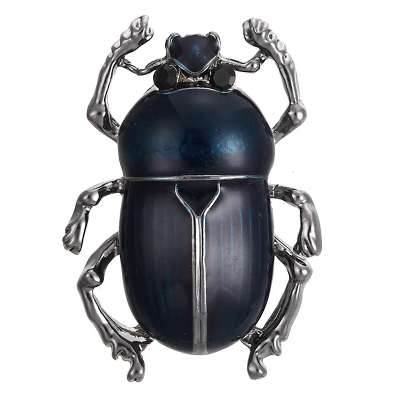 Vivid Beetle животная бижутерия с насекомыми гладкая эмалированная полированная брошь хиджаб шпильки свитер платье Bijoux фиолетовые Броши для женщин и детей