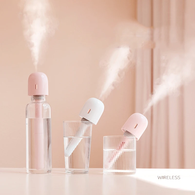 

Wireless Rechargeable Humidifier Ultrasonic Portable Aroma Essential Oil Diffuser 800mAh Battery Powered Air Mist Maker Travel