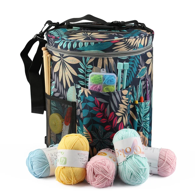 Yarn Storage Bag Knitting Needles Tote Large Organizer Crochet Hooks Yarn  Empty Knitting Bag Portable Tote Storage Case - AliExpress