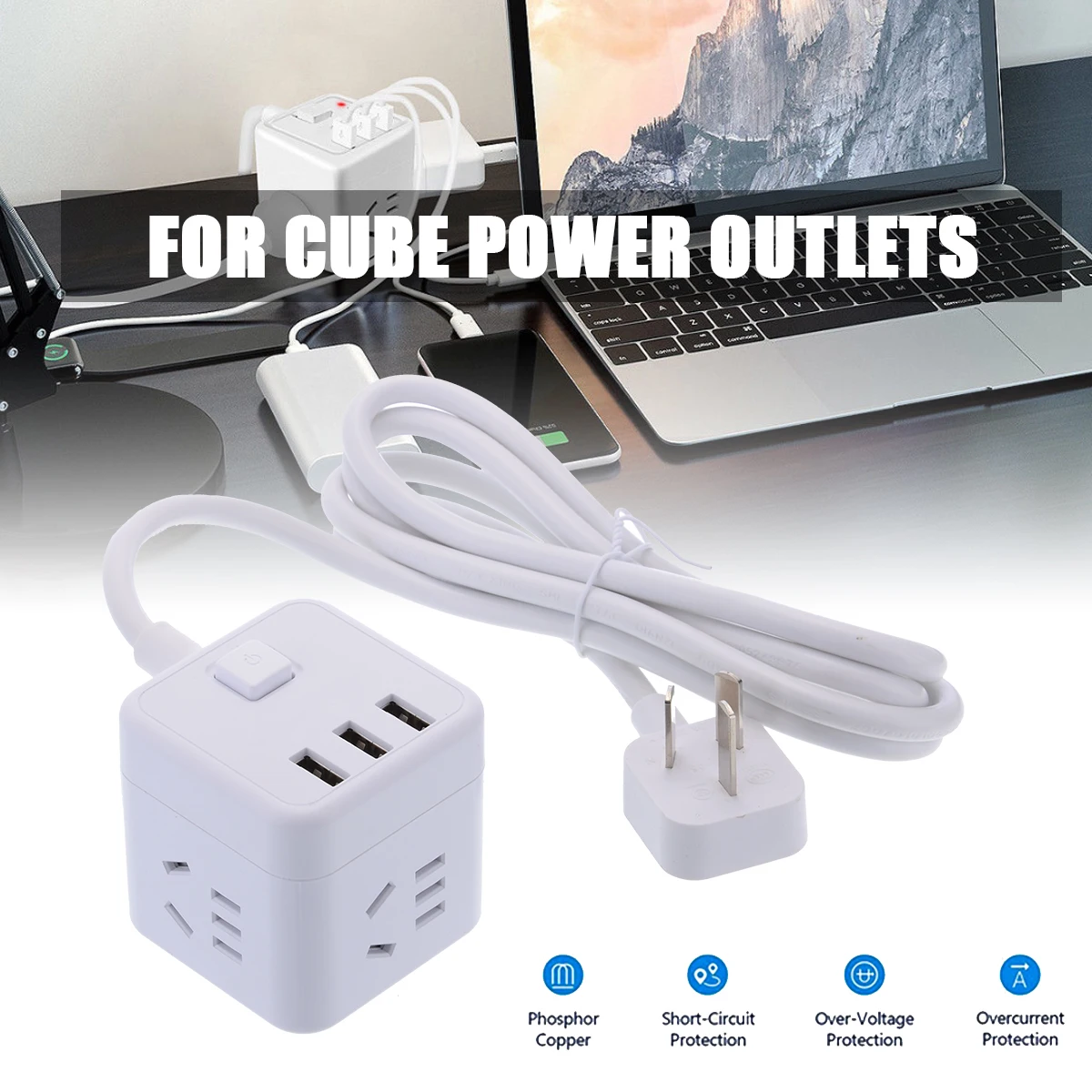 1 шт. 1,68 м AU Cube плата питания полоса 3 USB+ 4 Разъем удлинитель зарядное устройство зарядная розетка электрическая вилка