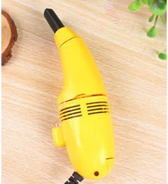 Yellow Стиль маленький портативный Прочный USB пылесос щетка пылесборник компьютерная клавиатура телефон универсальные чистящие гаджеты - Цвет: Yellow