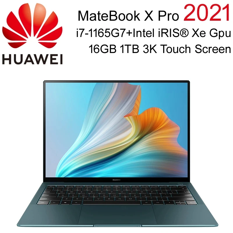 Elite High-end HUAWEI Laptop MateBook X Pro 2021 With i7-1165G7 iRIS Xe  Graphics 16GB Ram 1TB SSD 13.9 Inch 3K Touch Share 7.0