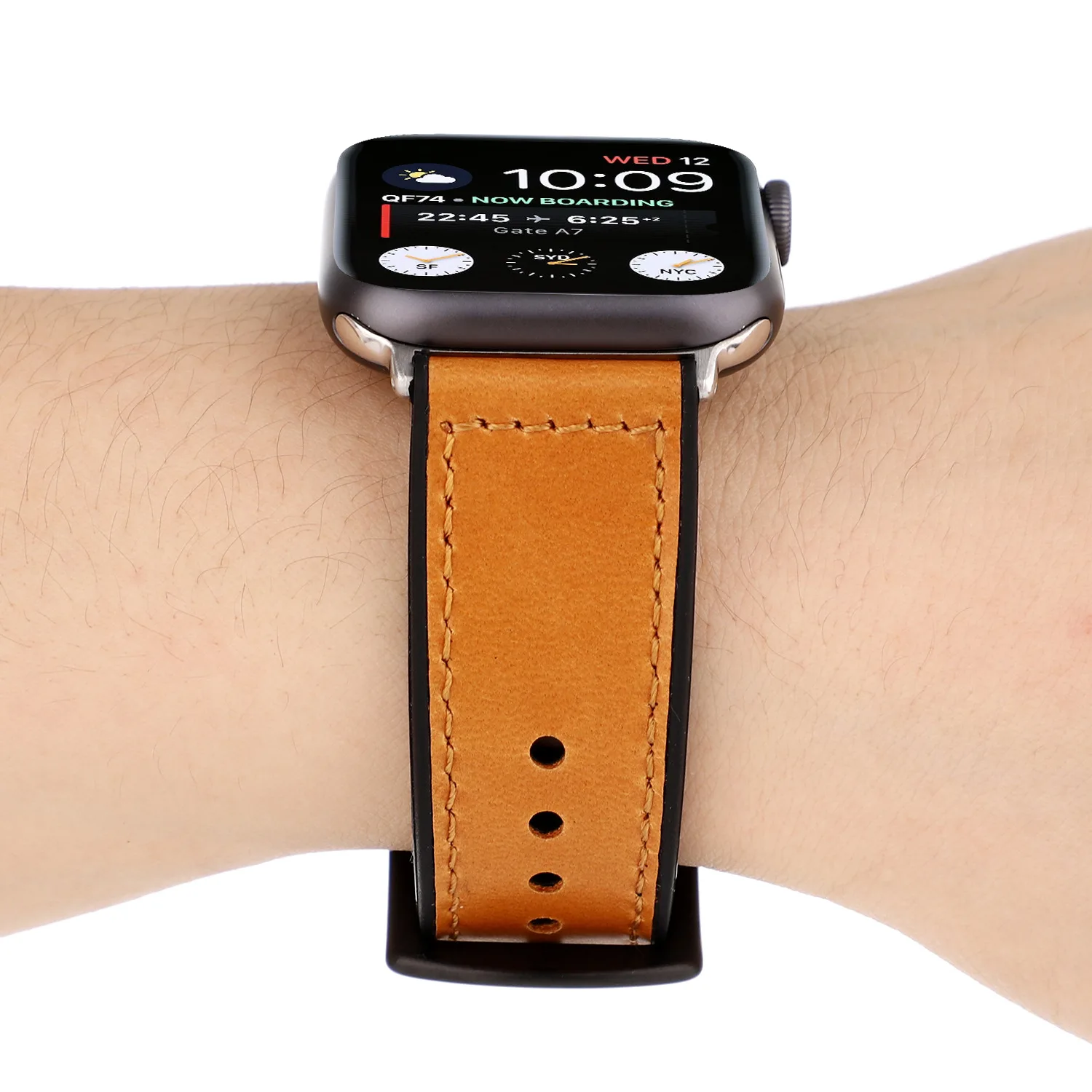 Из натуральной кожи петлевой ремешок для наручных часов Apple Watch, ремешок 42 мм 44 мм Apple Watch 4 5 38 мм 40 мм, для iwatch, версия 3, 2, 1, Correa, сменный Браслет