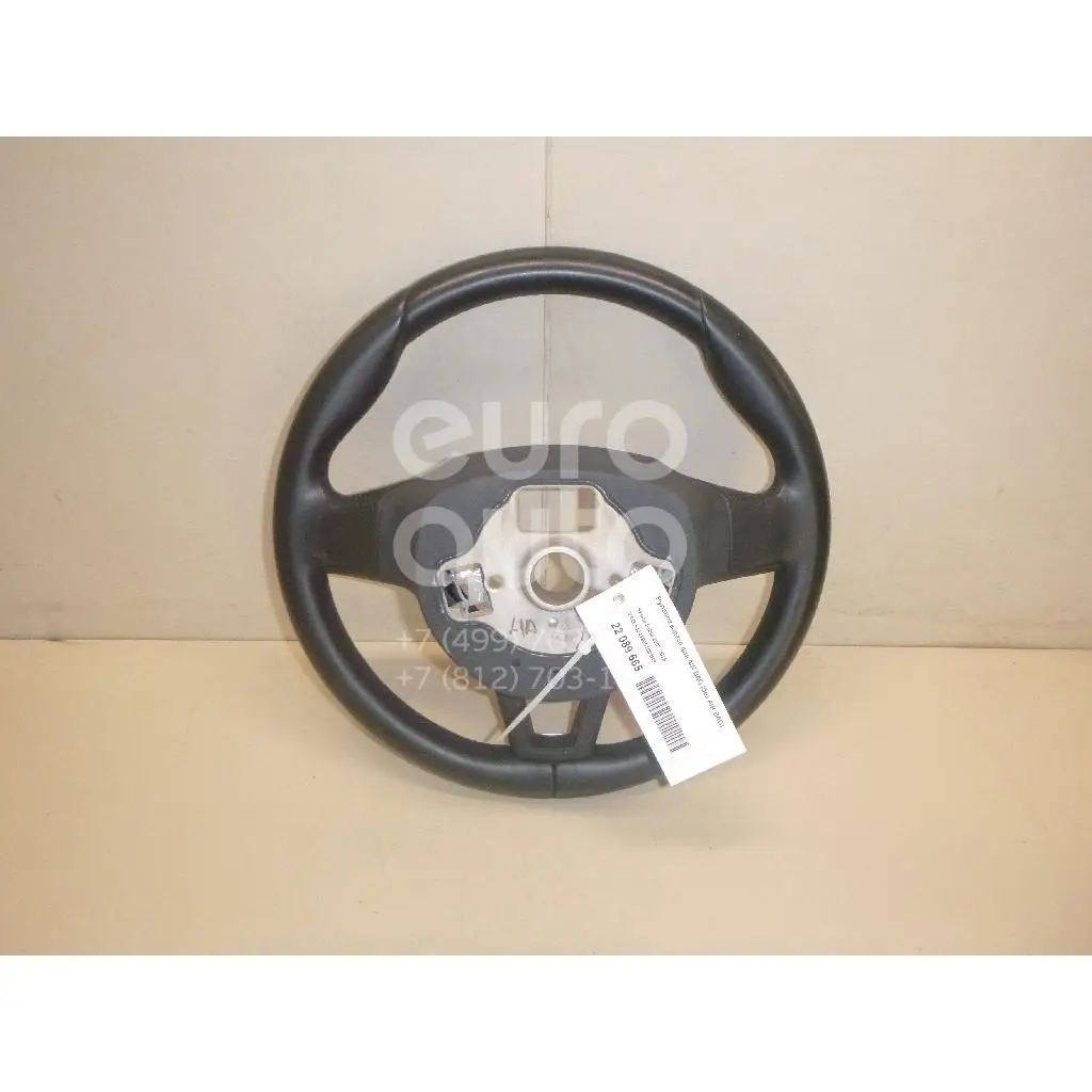 Рулевое колесо для AIR BAG(без AIR BAG), состояние – Б/У,, для Skoda Fabia 5J0419091QMH9 КОЖА 3 СПИЦЫ НЕ МУЛЬТИ 5J0419091Q