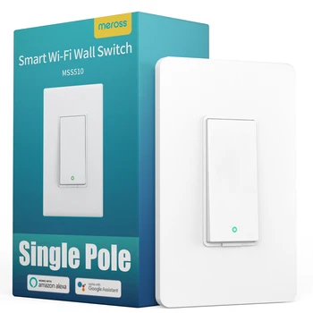 

Smart WiFi Wall Switch, Single Pole, Works with Amazon Alexa, Google Assistant and SmartThings, USA and Canada Version, MSS510