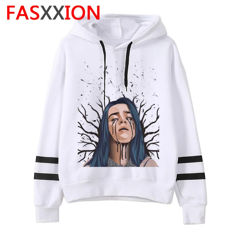 4595 Billie Eilish толстовки для мужчин/женщин забавные хип хоп Мода kawaii Толстовка Графический harajuku 90s Tumblr с капюшоном уличная Мужская - Цвет: 4595