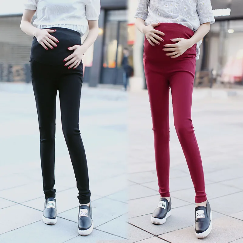 Fashion Pregnant Women Fall and Winter Korean Pants Pants Belly Slim Was Thin Pencil Feet Pants Pregnancy Pants Women Clothes