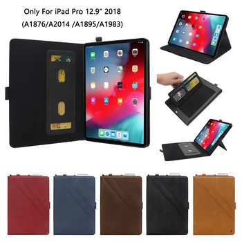 

Case For iPad Pro 12.9 2018 With Double stand style Leather Cover Smart wake/sleep Case For iPad Pro 12.9 inch 2018