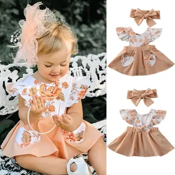 

Pudcoco 2020 Fashion Toddler Kid Baby Girl Tutu Dress Princess Party Pageant Flower Dress