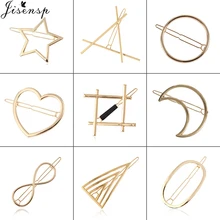 Jisensp трендовые полые милые кошачьи заколки для волос геометрические в виде звезды луны сердца шпильки для волос боковая заколка аксессуары для волос заколки для девочек