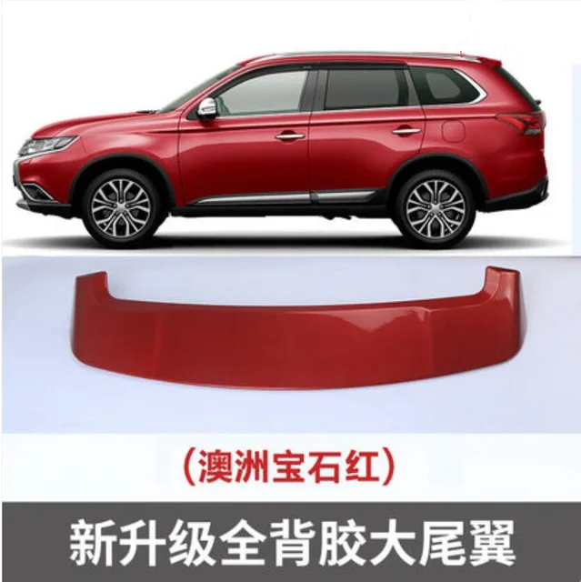 Красный ABS Пробивка фиксированное крыло хвост для Mitsubishi Outlander- стайлинга автомобилей - Название цвета: Красный