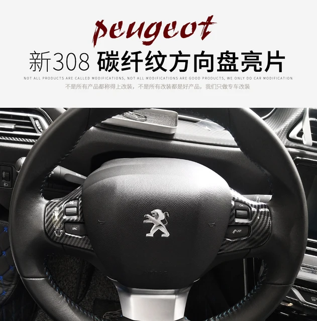 Für Neue Peugeot 308 III 2021 2022 2023 Auto Lenkrad Abdeckung Carbon fiber  PU Leder Nicht-rutsch Niedlichen auto Zubehör innen - AliExpress