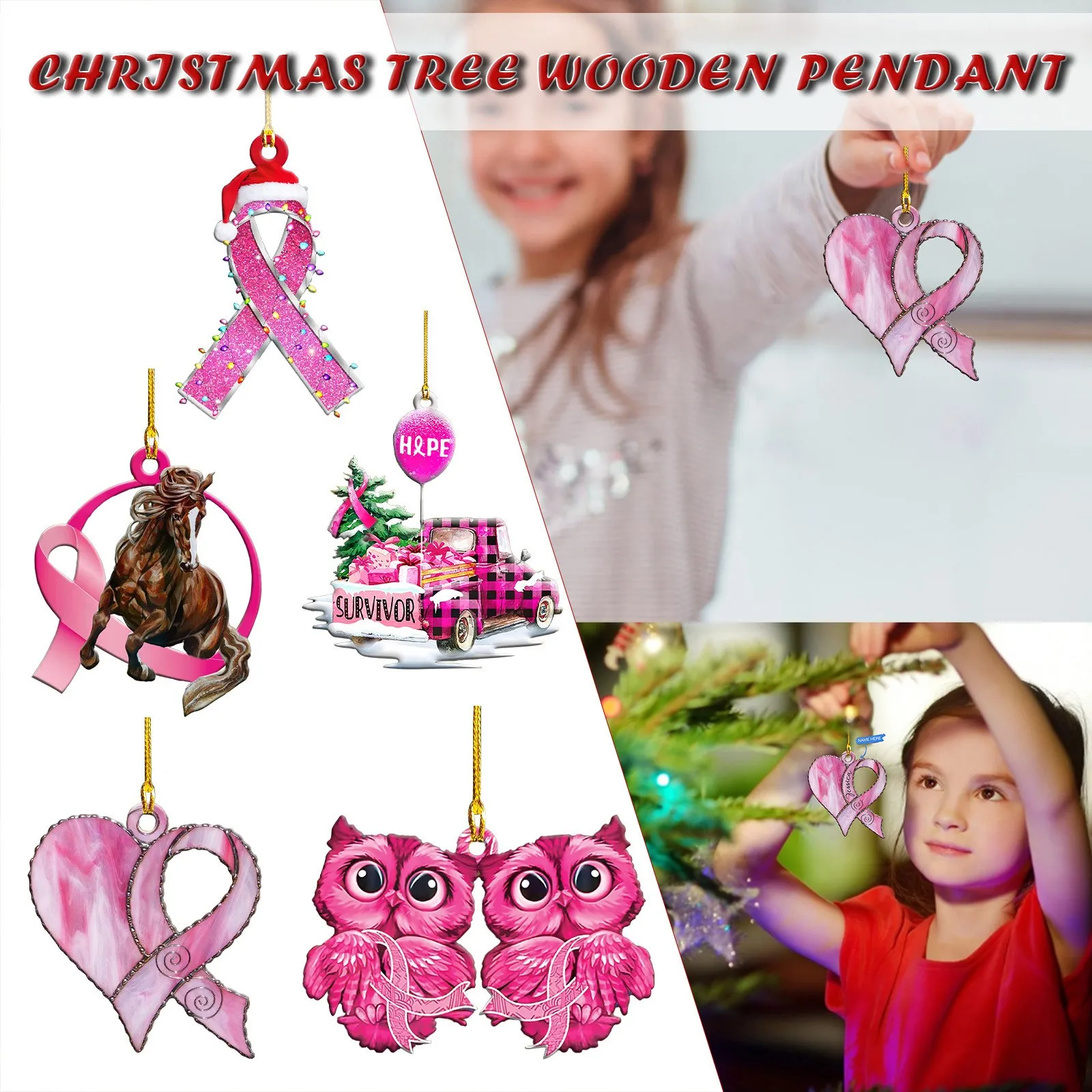 Christmas Ornament Wooden Hanging Pendants Xmas Tree Decorations For Home New Year Party Decor Accessories | Дом и сад