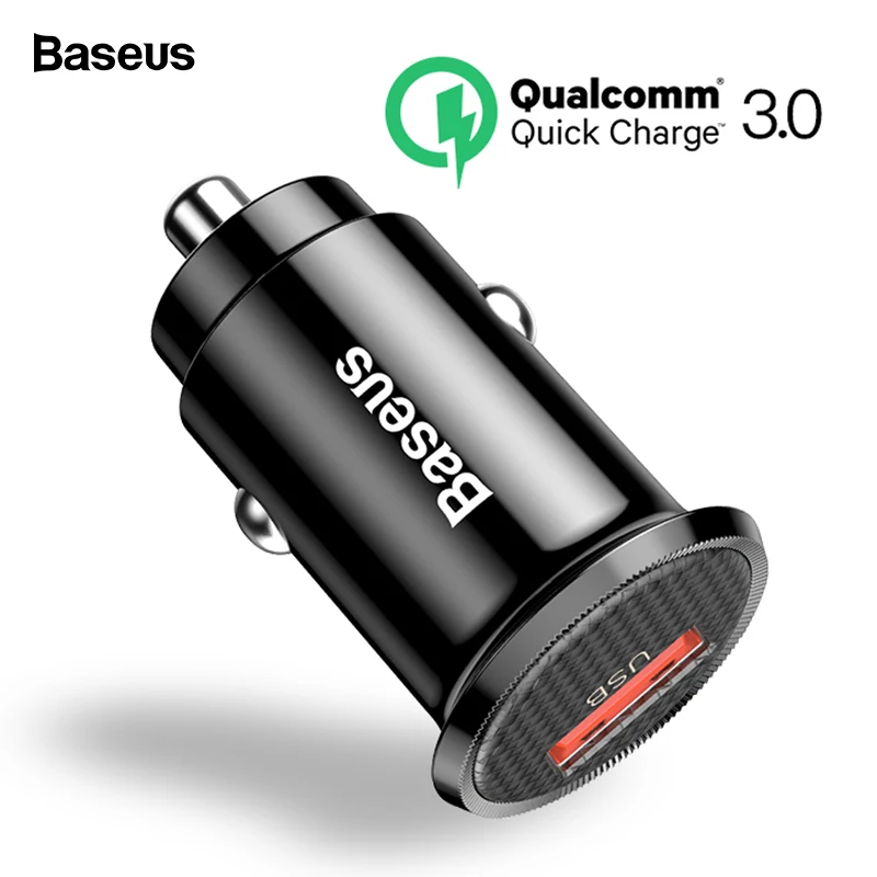 

Baseus Mini USB Car Charger Quick Charge 3.0 Car Phone Charger for Xiaomi mi mi Samsung iPhone QC3.0 QC Fast Mobile Car Charging