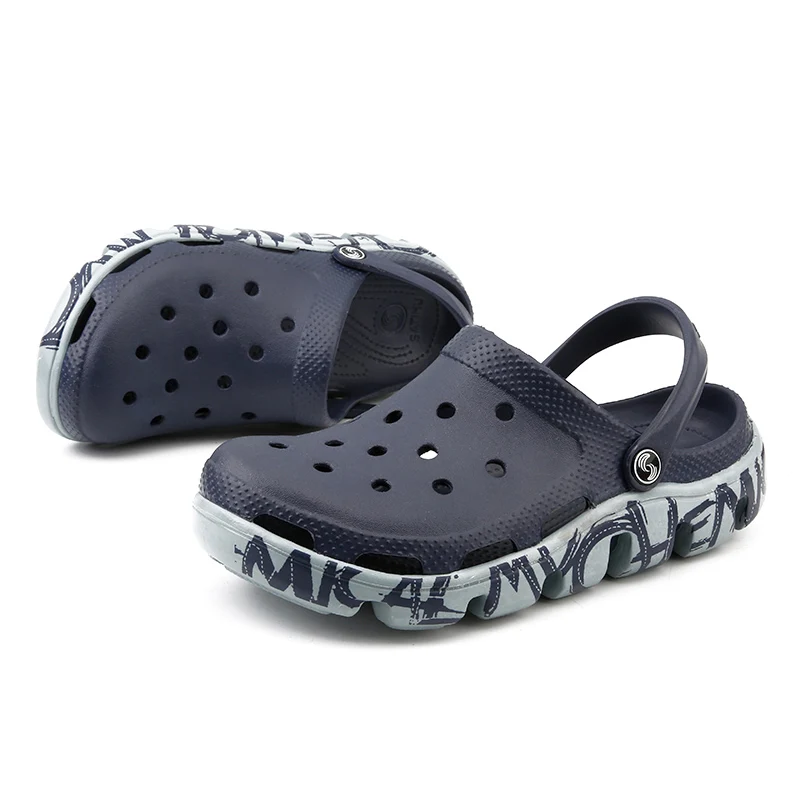 2020 летняя прозрачная обувь для мужчин Пляжные сандалии сада Тапочки с