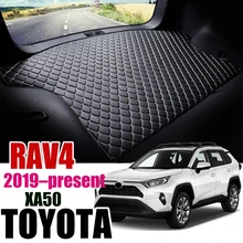Tapis de coffre de voiture en cuir XA50, plateau de chargement antidérapant pour Toyota RAV4 2019 2020