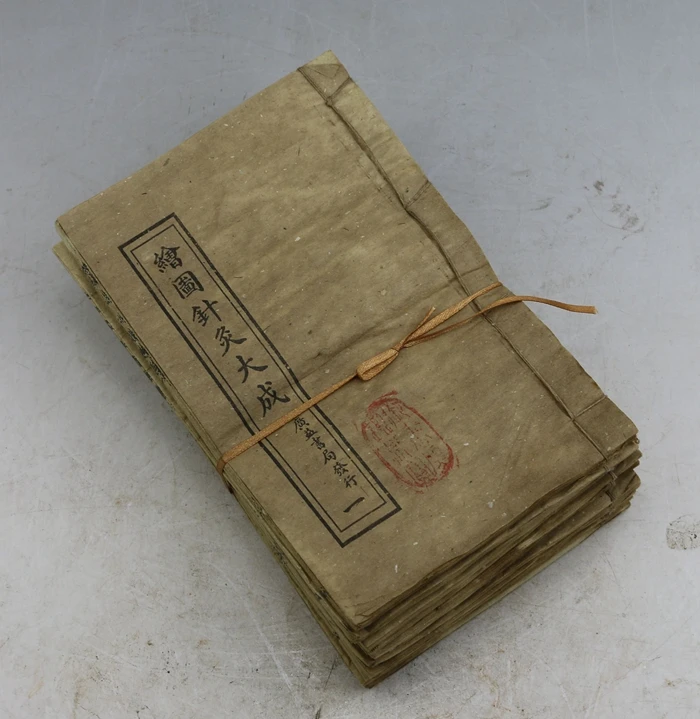 Китайская древняя книга рисование иглоукалывания и прогревания Дачэн в общей