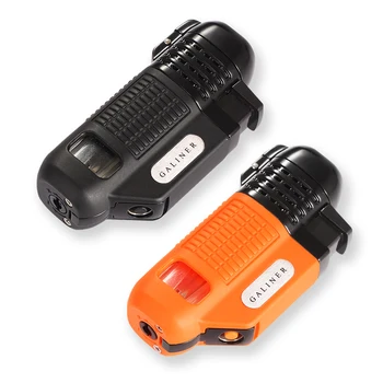 

Galiner 4 Jet Torch Cigar Lighter Plastic Windproof Butane Gas Lighter Pocket Travel Cigarette Lighters Smoking Tool