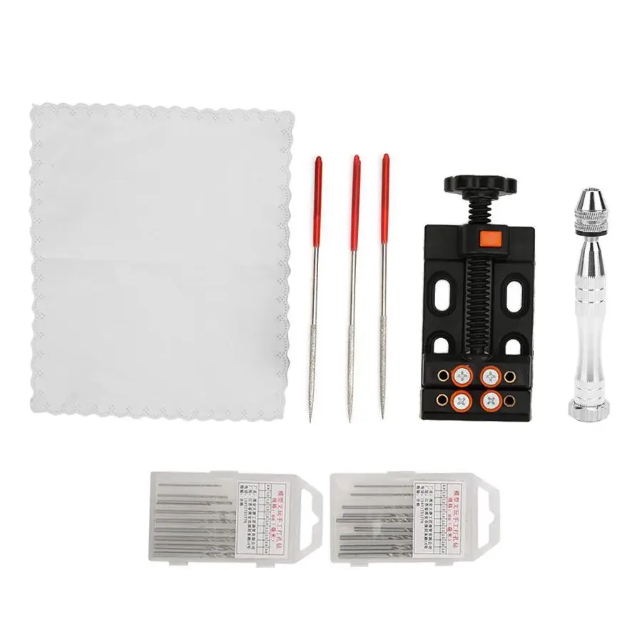 

26Pcs 0.5-3mm Aluminum Alloy Hand Twist Drill Punching Polishing Set For Woodworking Tools
