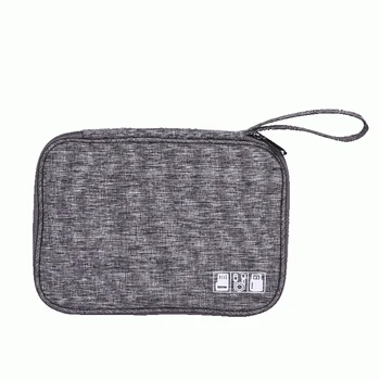 

New Style Single Layer Digital Storage Bag Multi-Functional Storage Bag of Data Cable Mobile Power Headrest Storage Bag Gray