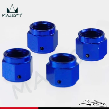 

4PCS Aluminum 10-AN AN10 Adapter Female Flare End Cap / Plug / Tube Nut Fitting Blue