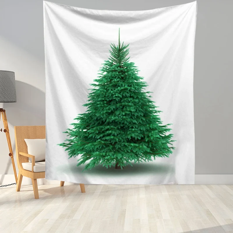 

1Pc Festival Christmas Tapestry Green Christmas Tree Wall Hanging Tapestry The Mall Store Home Christmas Decoration