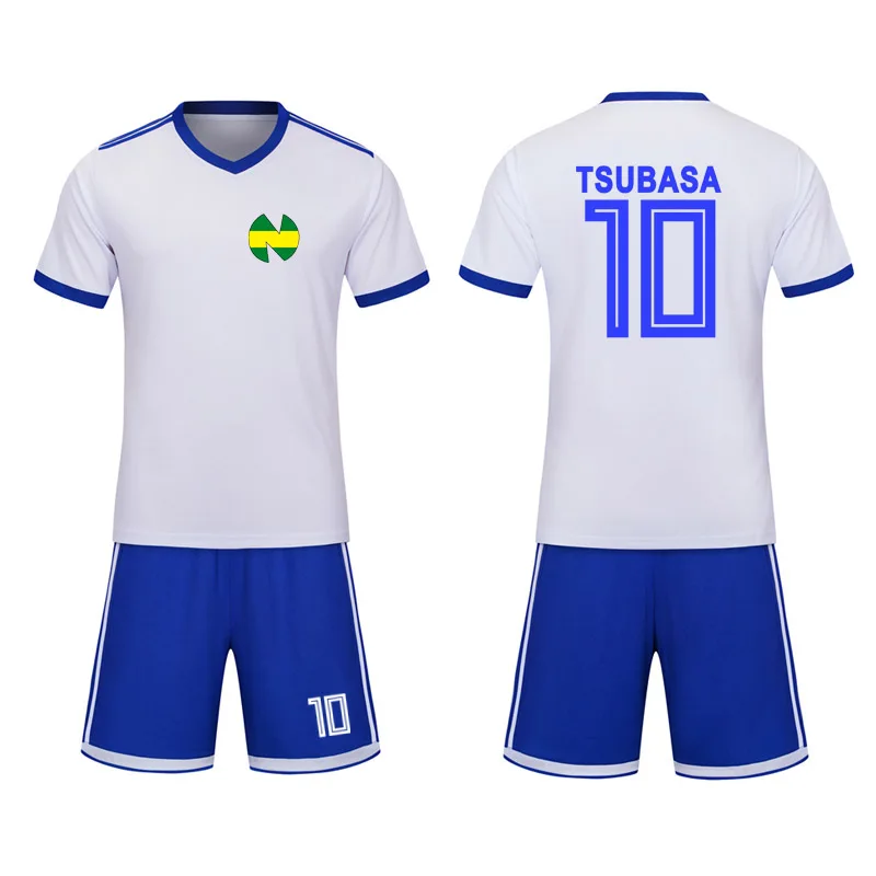 Футбольная форма с именем капитана Tsubasa, спортивный костюм, быстросохнущая ткань для детей и взрослых, костюм для косплея, футболка+ шорты - Цвет: 3