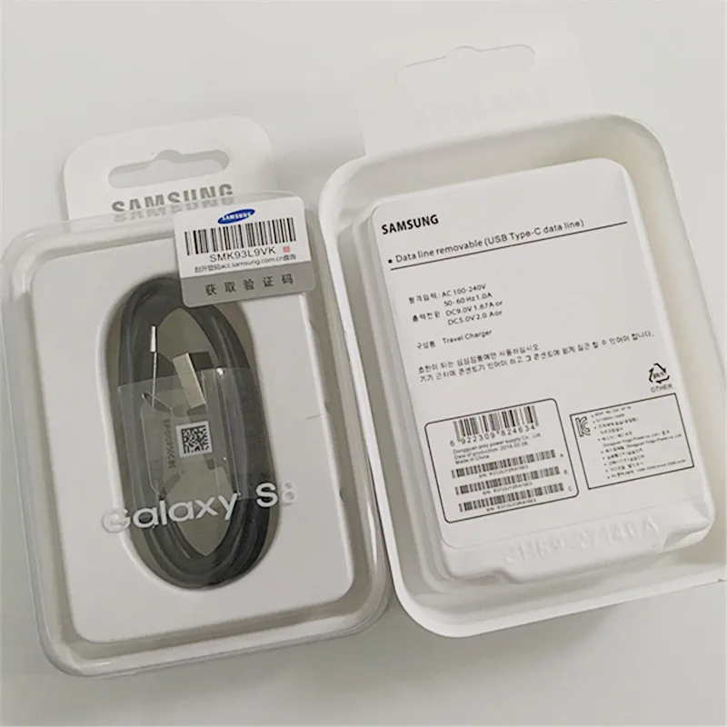 samsung USB2.0 Тип-C кабель 120 см USB-C Быстрая зарядка кабель передачи данных для Galaxy S9 S8 S10 Plus Note 7, 8, 9, 10, A5 A8 A90 W2019