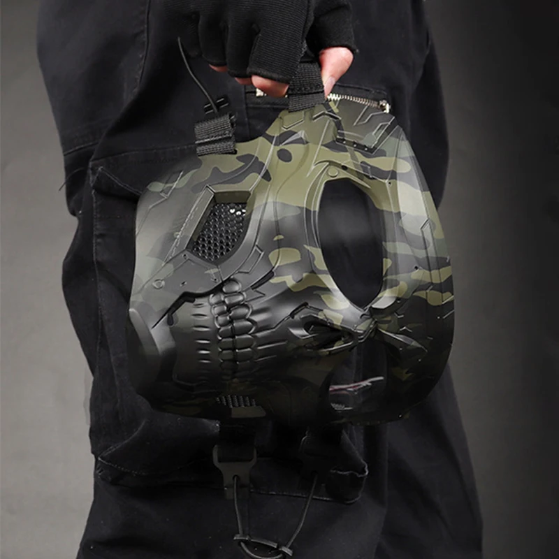  Tactical Paintball Skull Masks Outdoor Breathable Hunting Shooting Skull Mask Military Full Face Sa