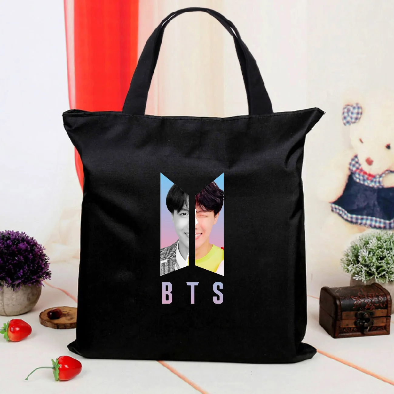Bangtan мальчики простые женские эко многоразовая посылка элегантные холщовые сумки литературные сумки на плечо повседневные хозяйственные сумки для девочек - Цвет: Оранжевый