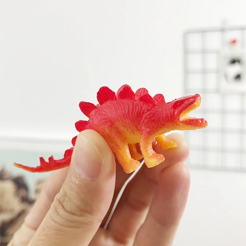 12 PCs Home Decor Easter Eggs Plastic Model Kid Festival Children Toys Cartoon Craft Party Gift Animal Mini Dinosaurs Colorful