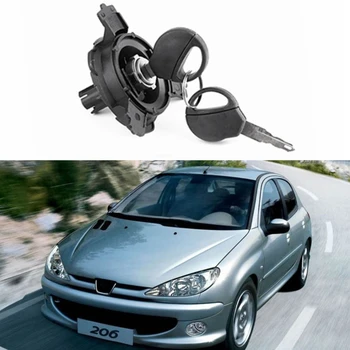 

Fuel Tank Inner Cover Car Oil Tank Cap for Peugeot 206 207 Citroen C2 Fuel Tank Cover Lock with Two Keys 1508H2