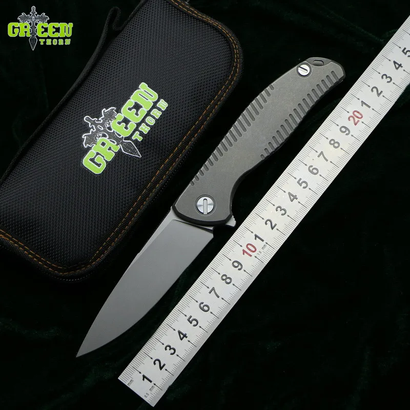 Green Thorn Флиппер F95 R18 D2 стальное лезвие Титан с ручкой, для улицы, для кемпинга, охоты, карманный Кухня Фрукты складной нож Инструменты