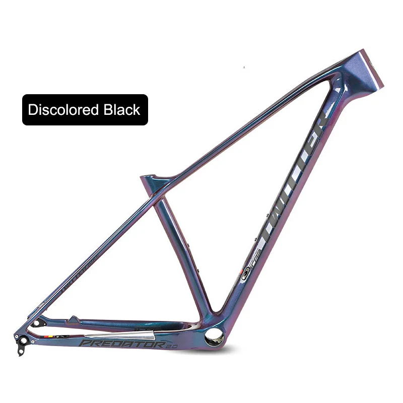 29 Discolored Black Новое поступление MTB Predator-148 XC Carbon T1000 рама для горного велосипеда, Гоночная Рама из углеродного волокна, бесцветная через ось 12*148 мм - Цвет: 29 Discolored Black